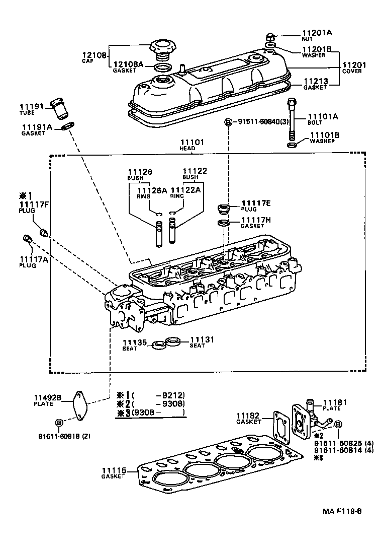 11101-54141 HEAD SUB-ASSY, CYLINDER product image
