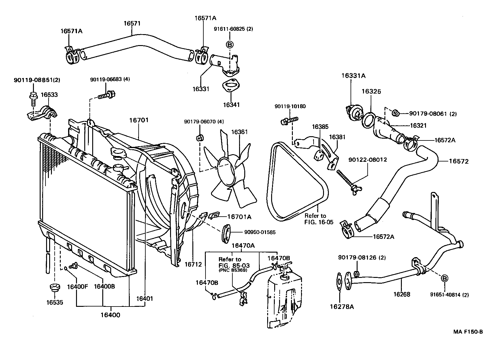 16267-54040 HOSE, WATER BY-PASS, NO.3 product image