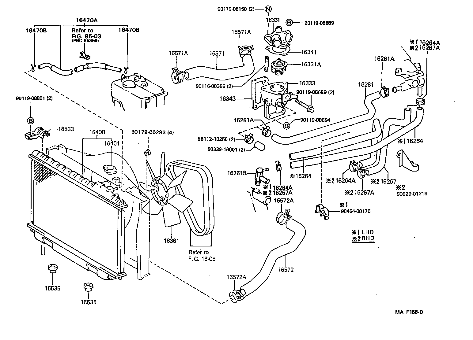 16267-54040 HOSE, WATER BY-PASS, NO.3 product image