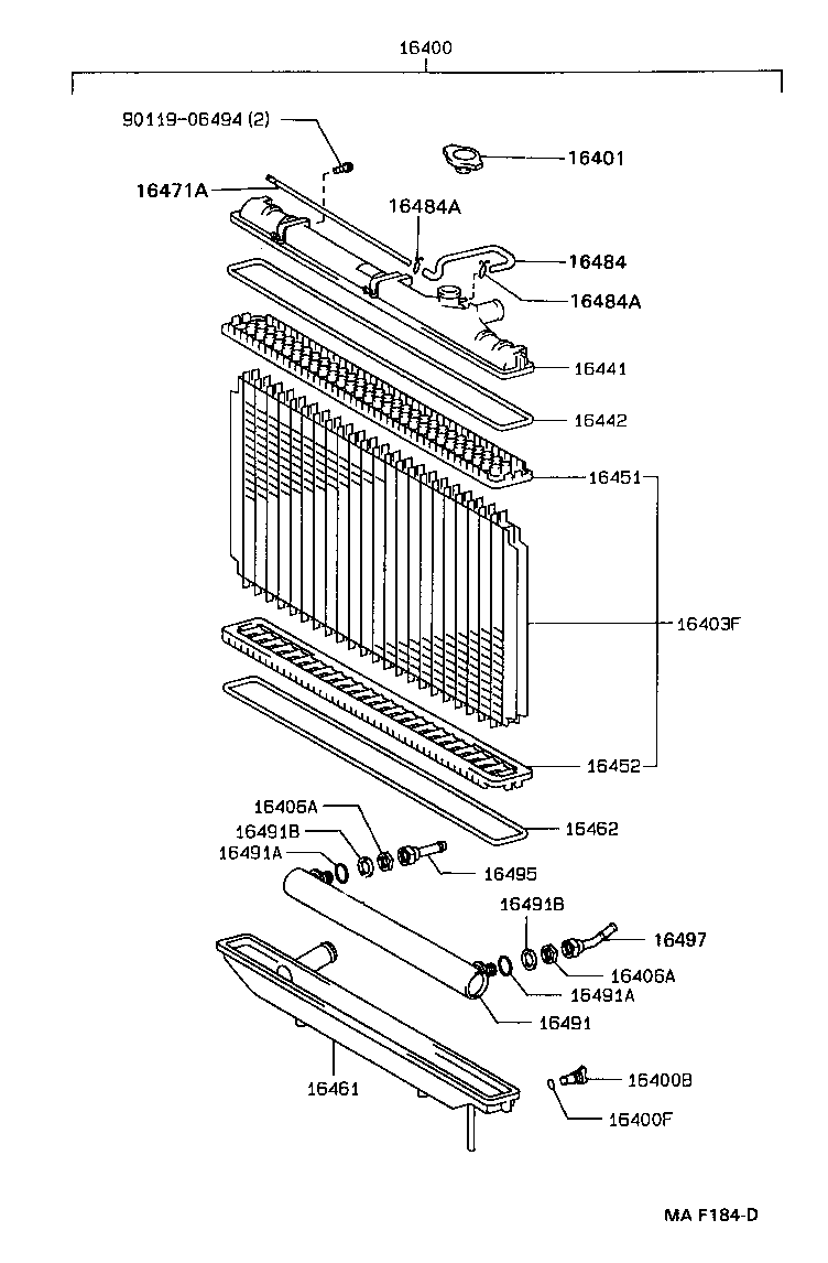 16283-46010 HOSE, WATER BY-PASS, NO.6 product image