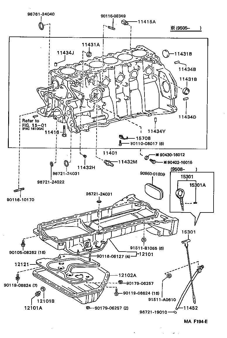 11401-49666 BLOCK SUB-ASSY, CYLINDER product image