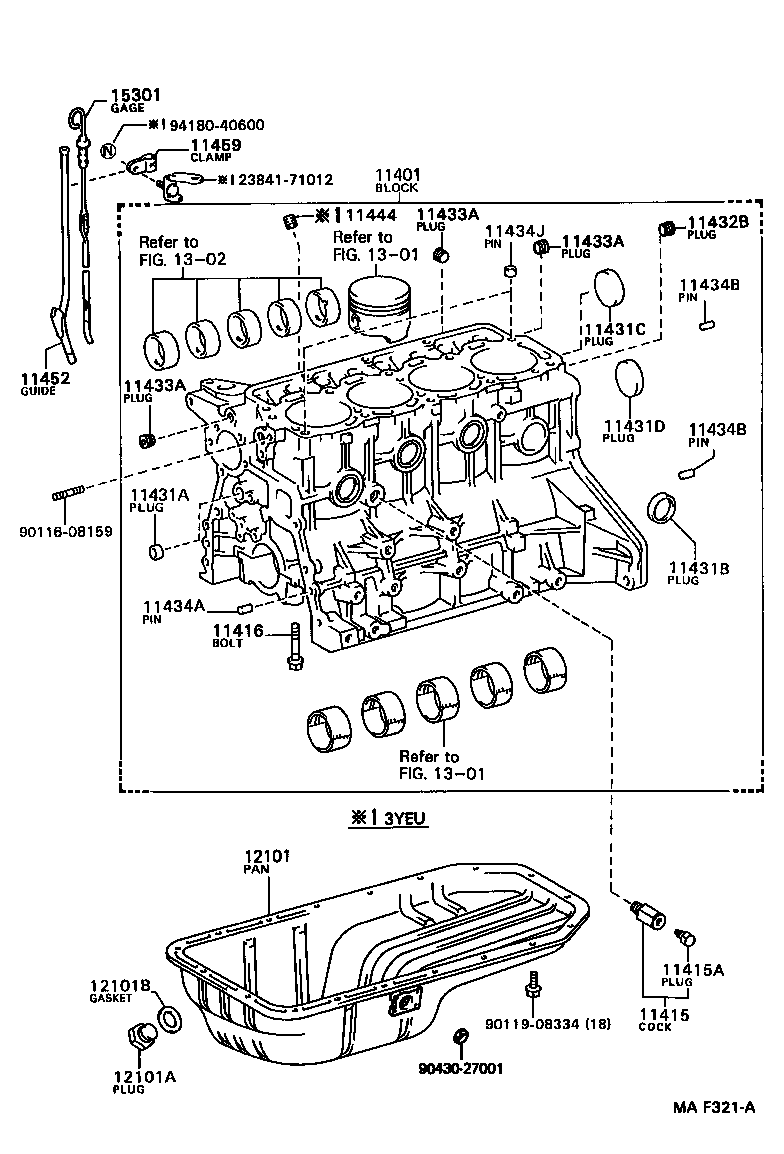 11401-69677 BLOCK SUB-ASSY, CYLINDER product image