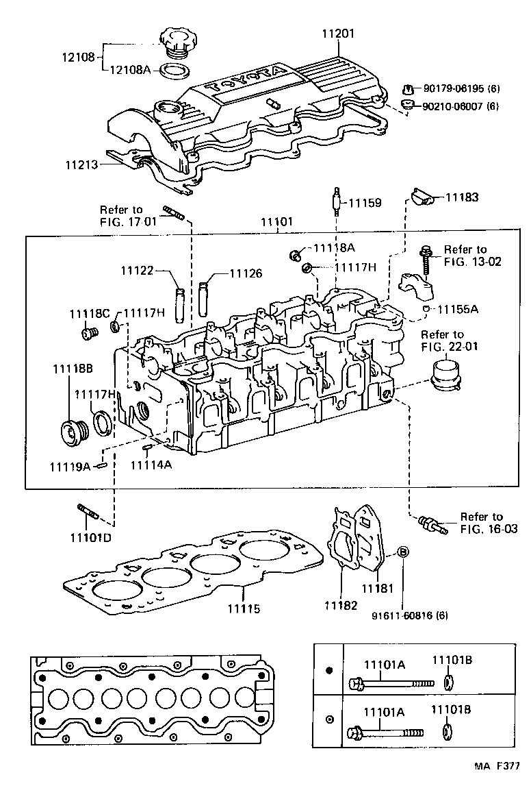 11101-73021 HEAD SUB-ASSY, CYLINDER product image
