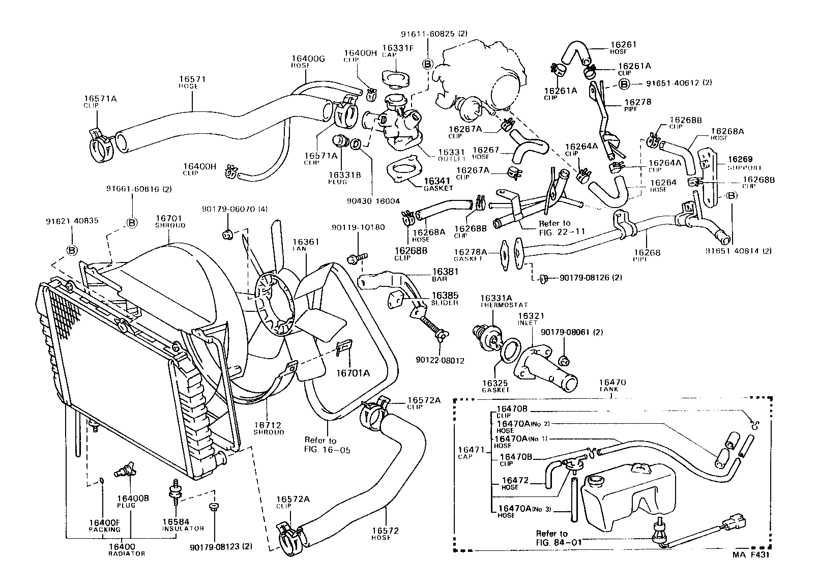 16261-13070 HOSE, WATER BY-PASS product image