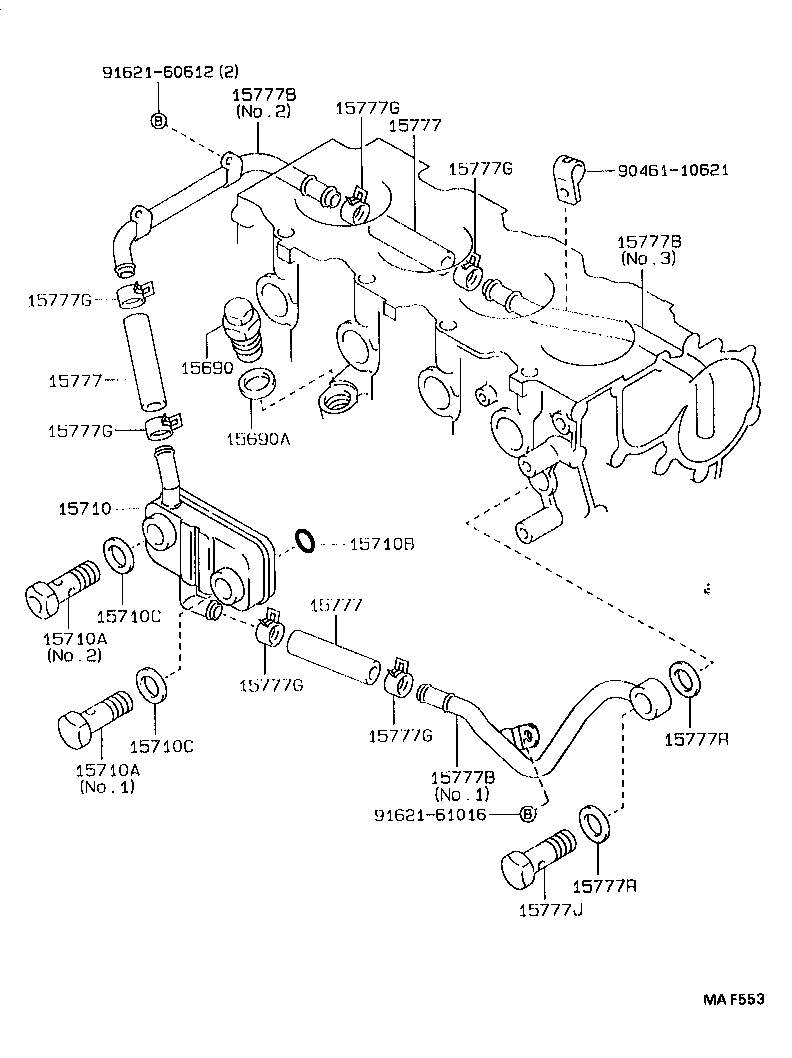 15768-64120 PIPE, OIL COOLER product image