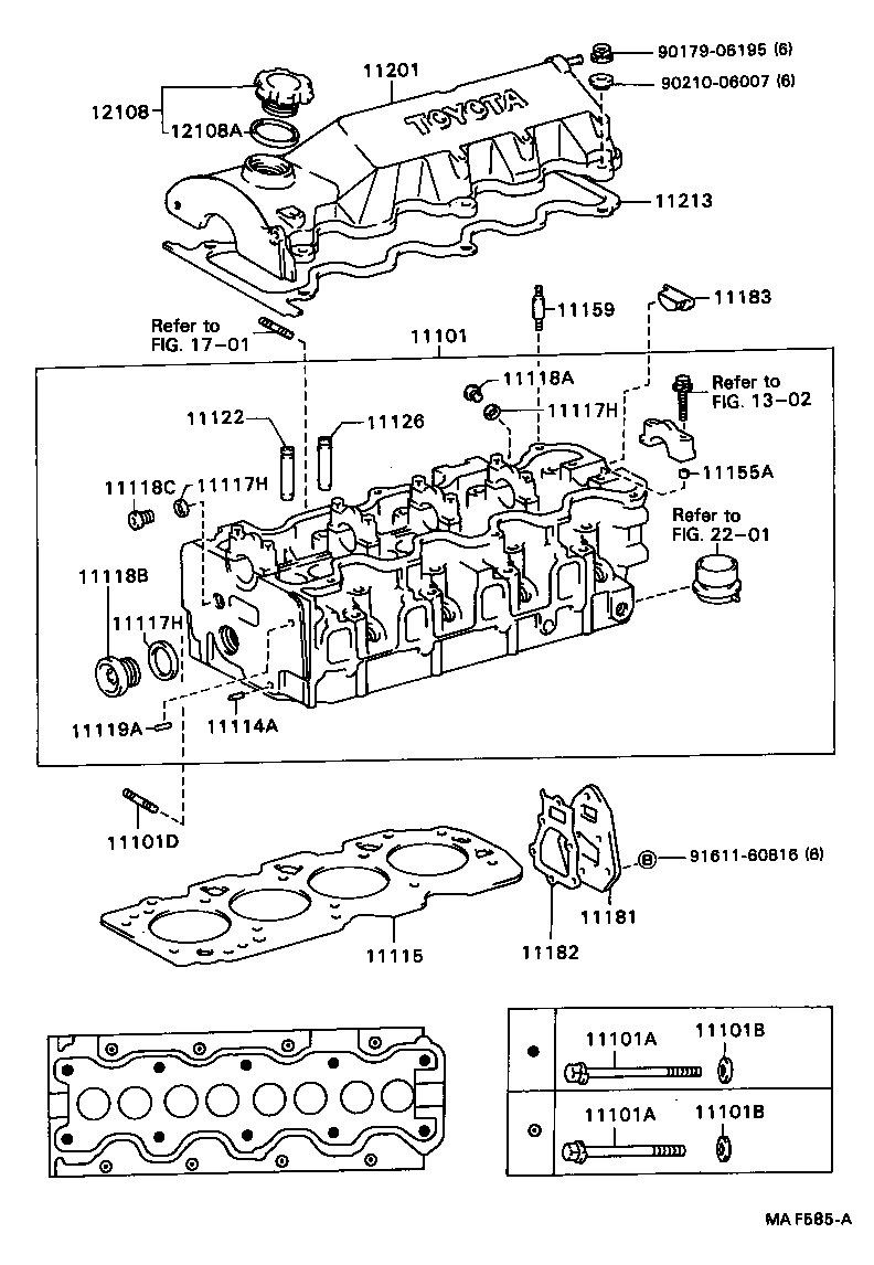 11101-19395 HEAD SUB-ASSY, CYLINDER product image
