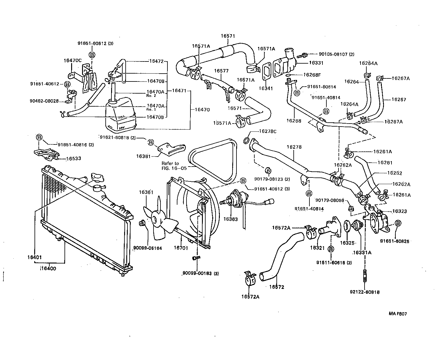 16400-74090 RADIATOR ASSY product image