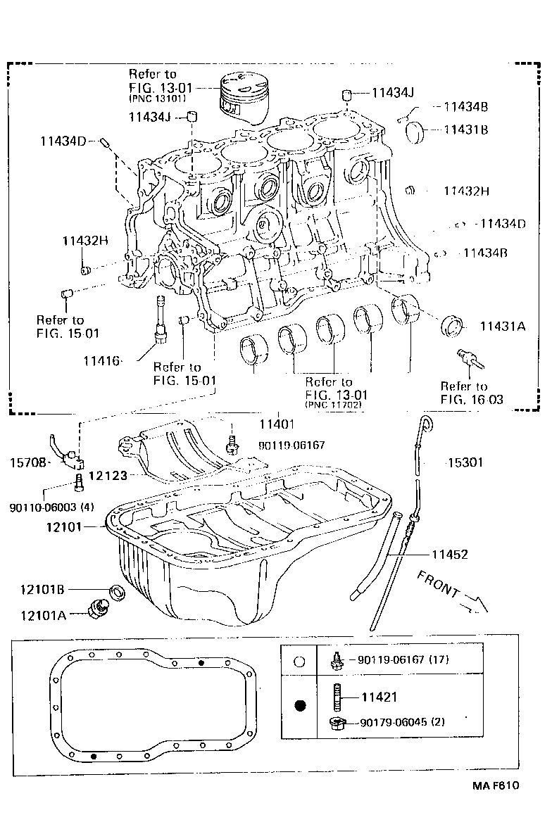 11401-79605 BLOCK SUB-ASSY, CYLINDER product image