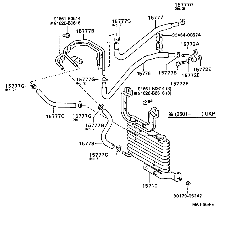 15768-64120 PIPE, OIL COOLER product image