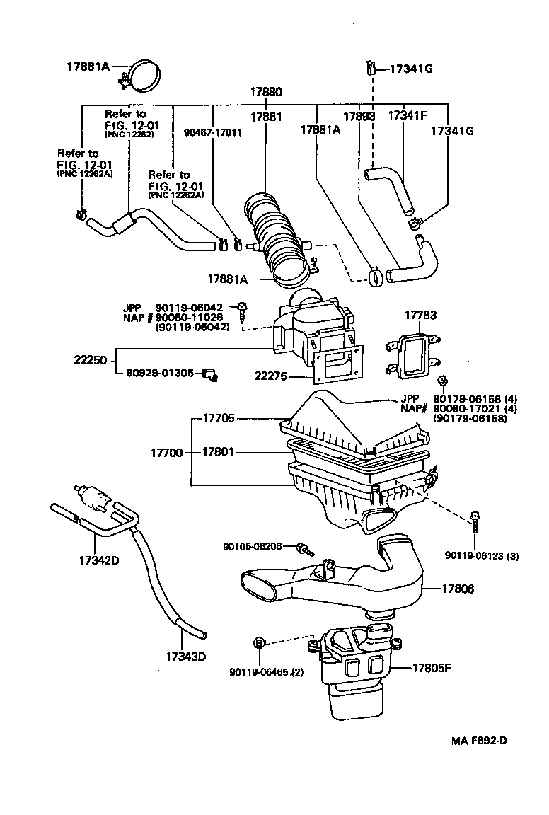 90467-41003 CLAMP(FOR AIR CLEANER HOSE, NO.1) product image
