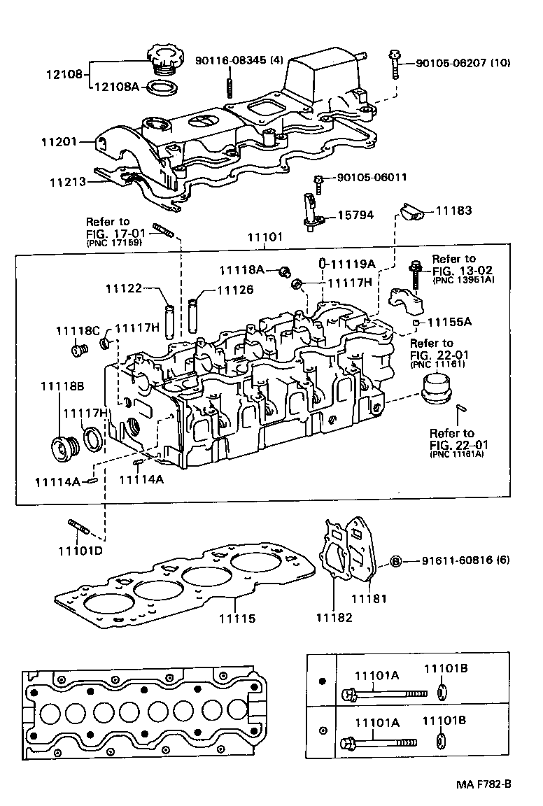 11101-74130 HEAD SUB-ASSY, CYLINDER product image