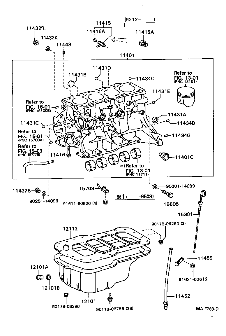 11401-79605 BLOCK SUB-ASSY, CYLINDER product image