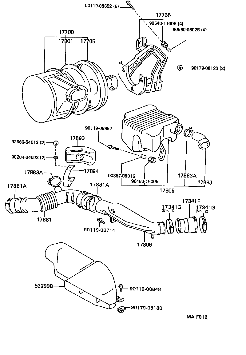 17344-73010 HOSE, AIR, NO.4 product image