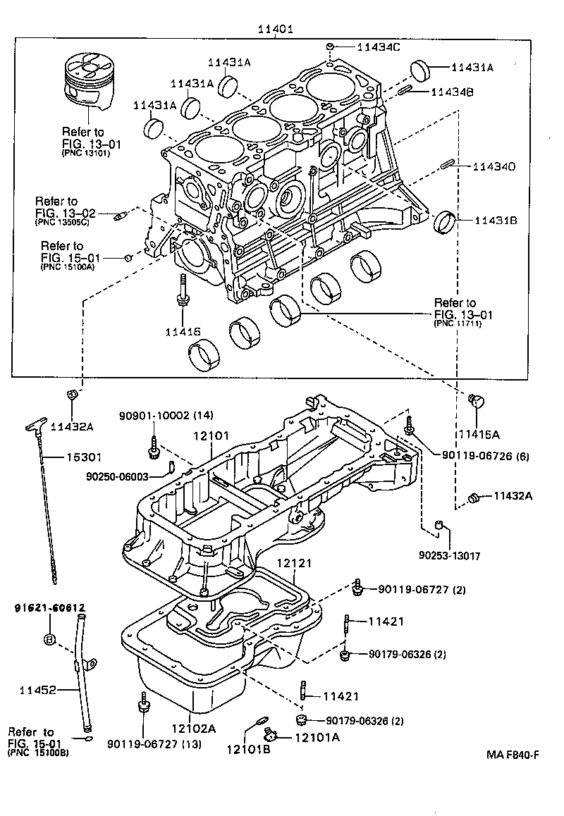 11401-09060 BLOCK SUB-ASSY, CYLINDER product image
