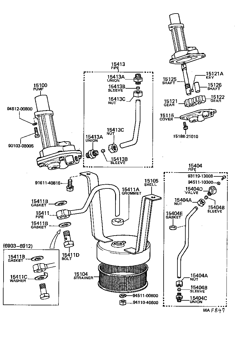15077-77011 PIPE SUB-ASSY, OIL, INJECTION PUMP OUTLET product image