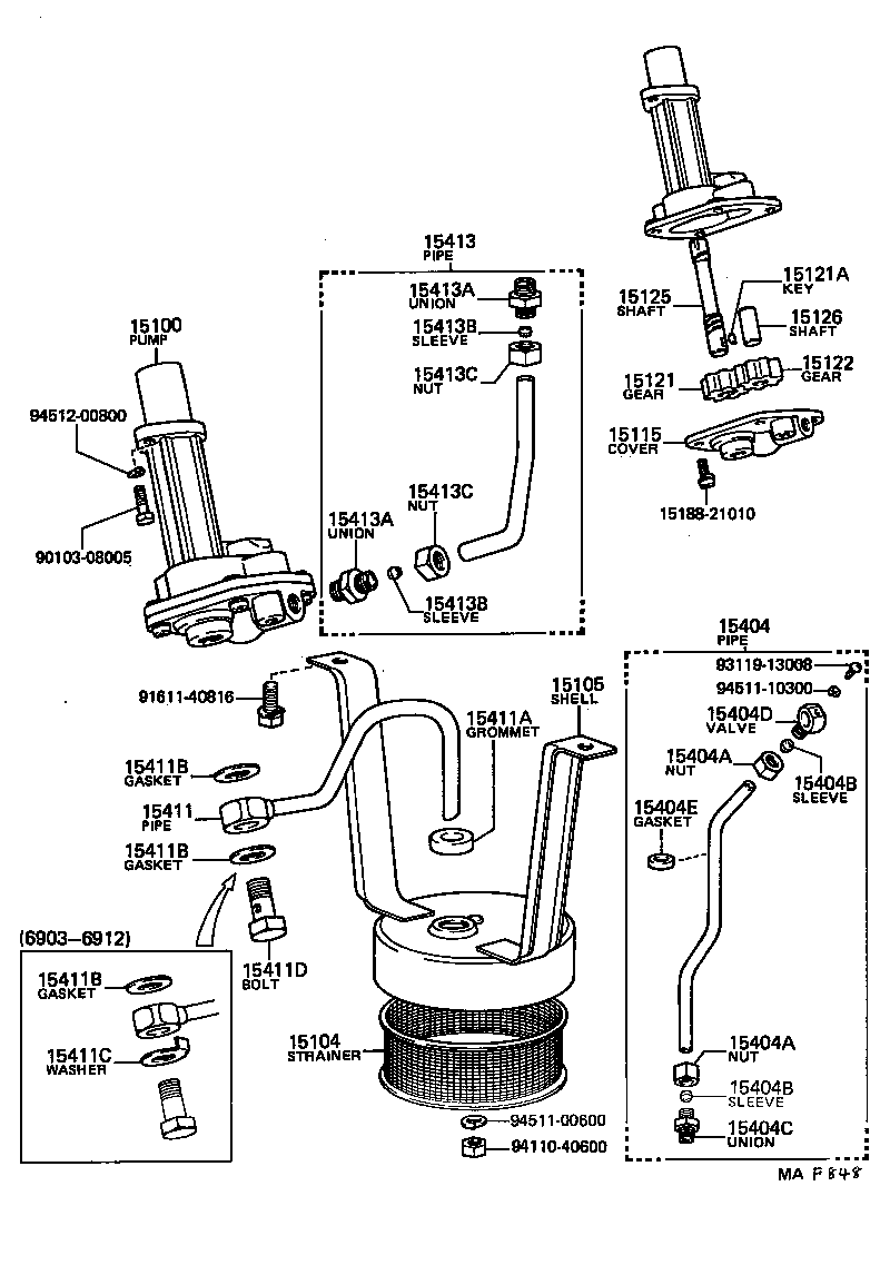 15077-77011 PIPE SUB-ASSY, OIL, INJECTION PUMP OUTLET product image