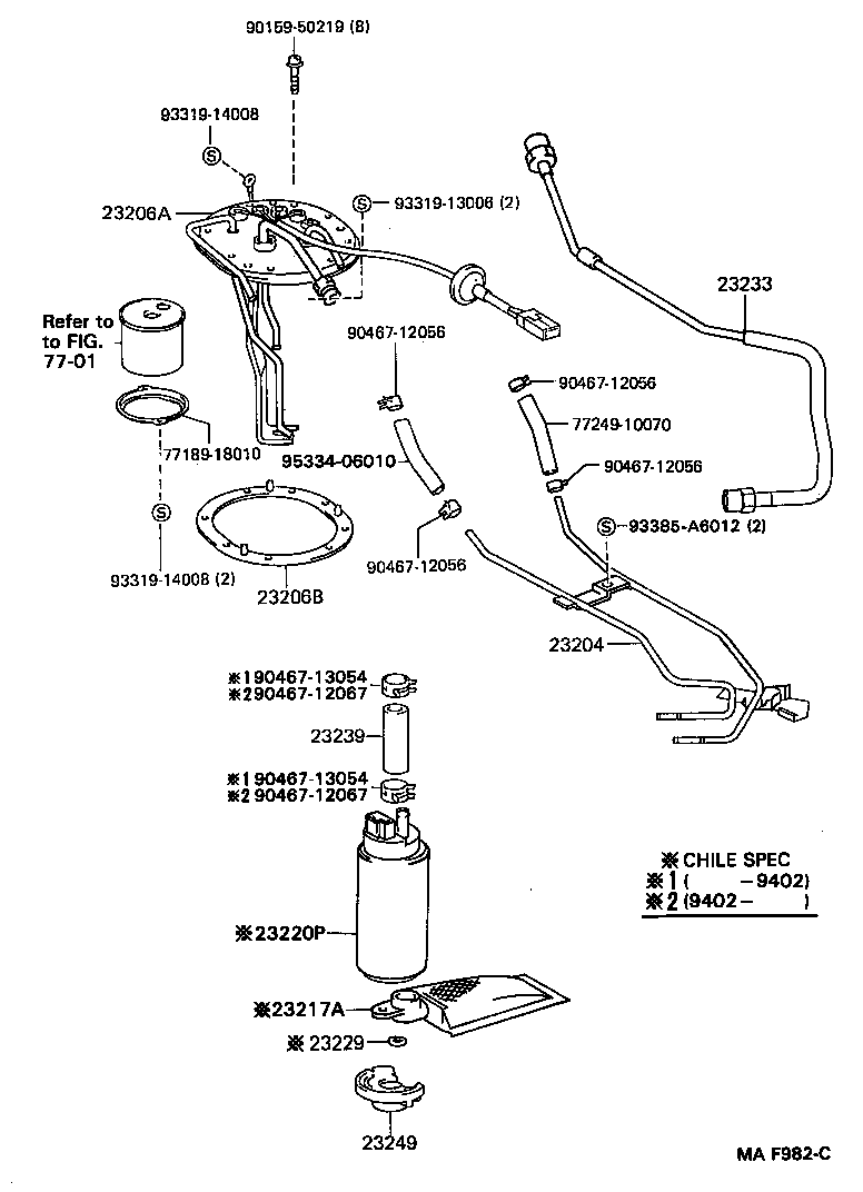 23280-11060 REGULATOR ASSY, FUEL PRESSURE product image