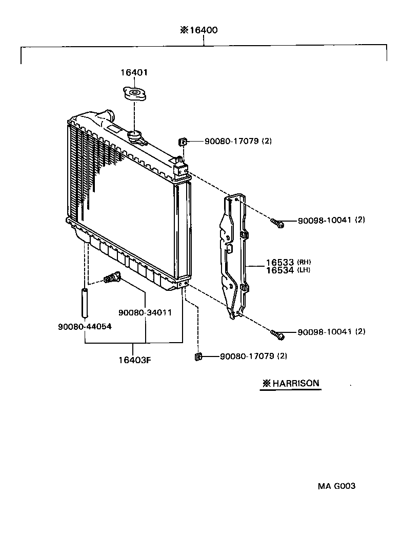 16401-08010 CAP SUB-ASSY, RADIATOR product image