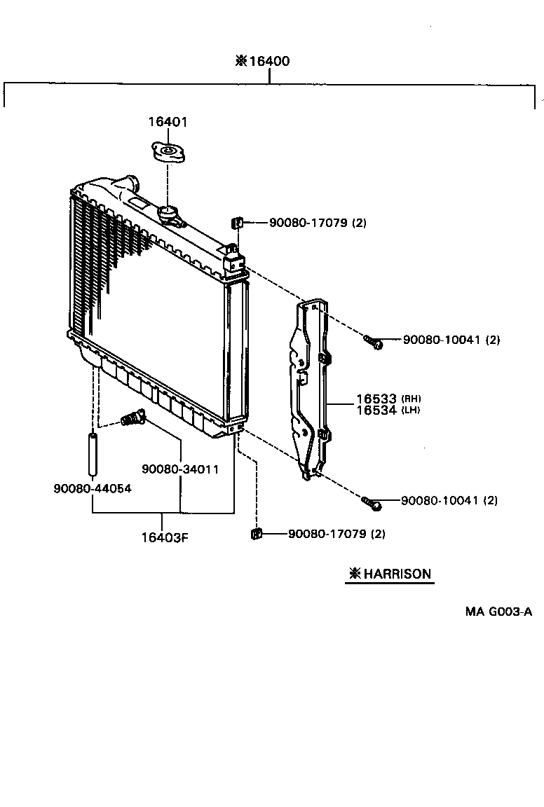 16403-08040 CORE SUB-ASSY, RADIATOR product image