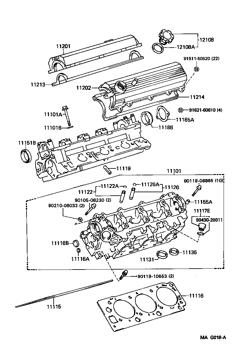 11101-79075 HEAD SUB-ASSY, CYLINDER product image