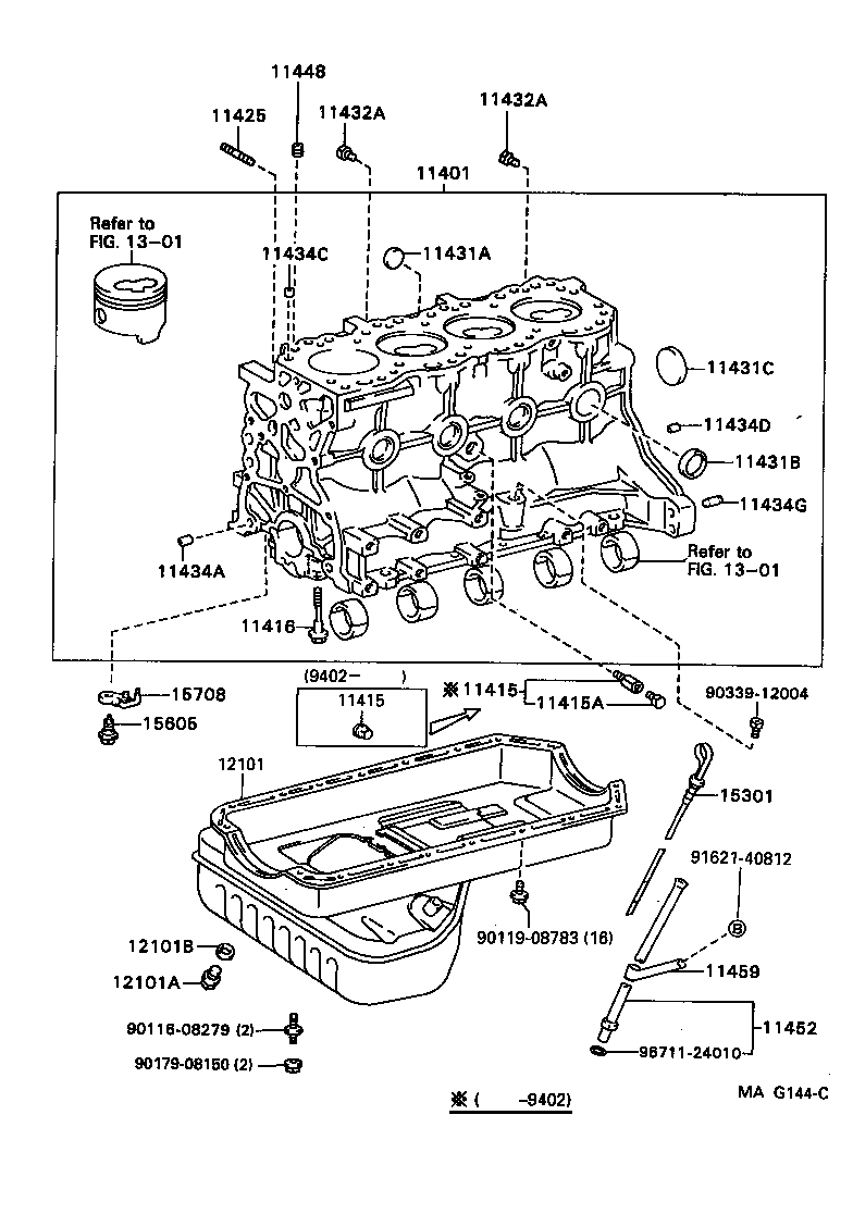 11401-49657 BLOCK SUB-ASSY, CYLINDER product image