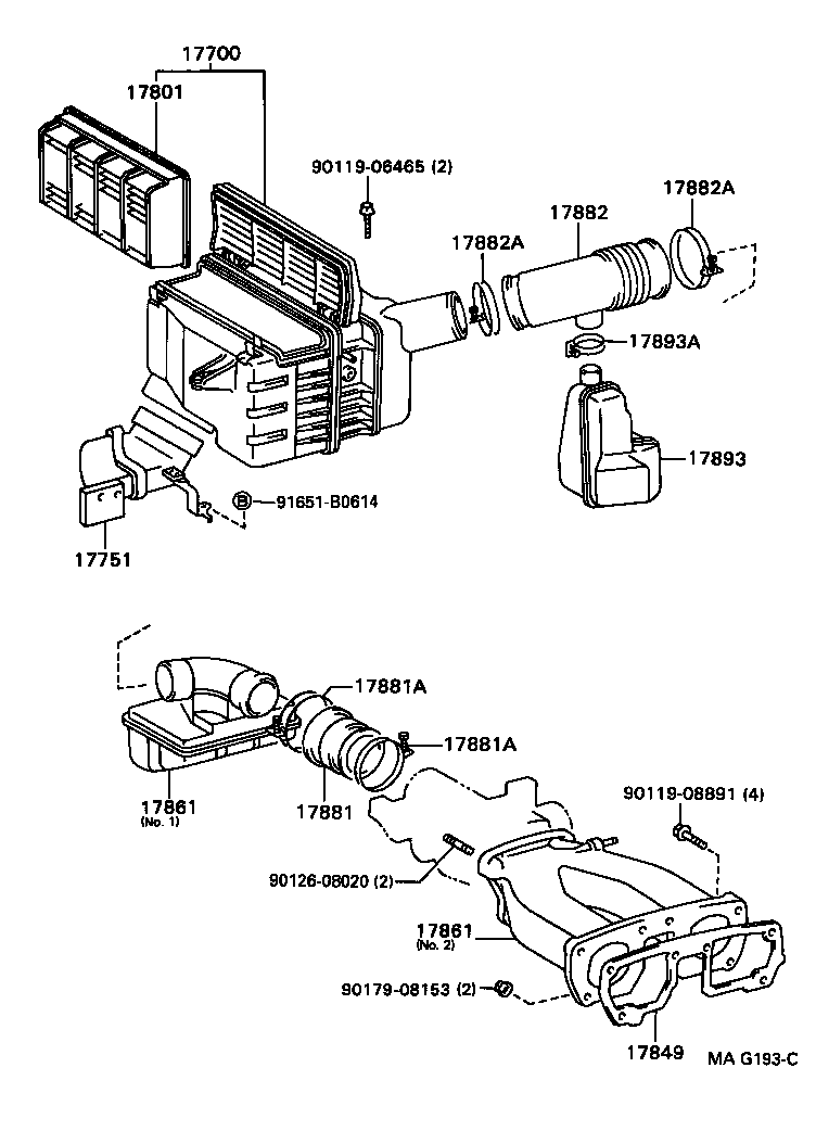 17368-46010 SUPPORT, AIR TUBE product image