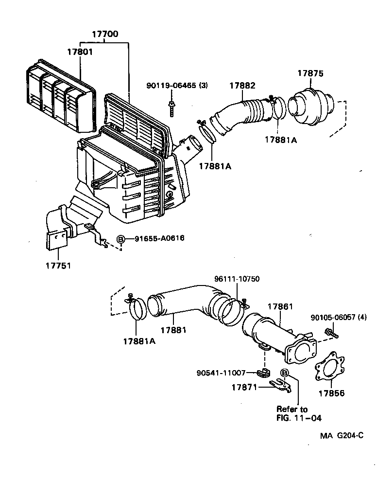 17368-46010 SUPPORT, AIR TUBE product image