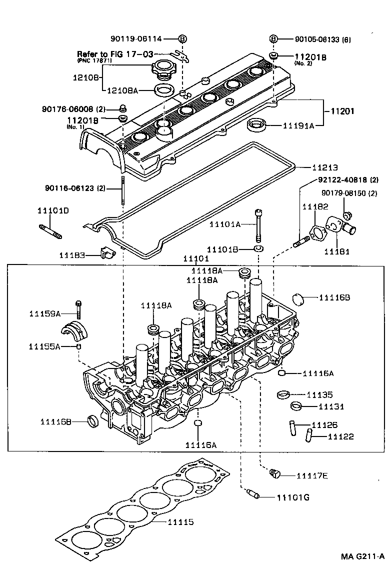 11101-74180 HEAD SUB-ASSY, CYLINDER product image
