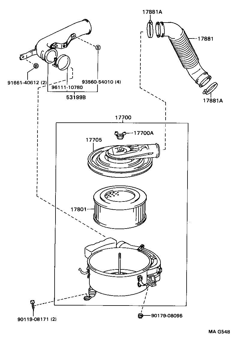 17700-17010 CLEANER ASSY, AIR product image