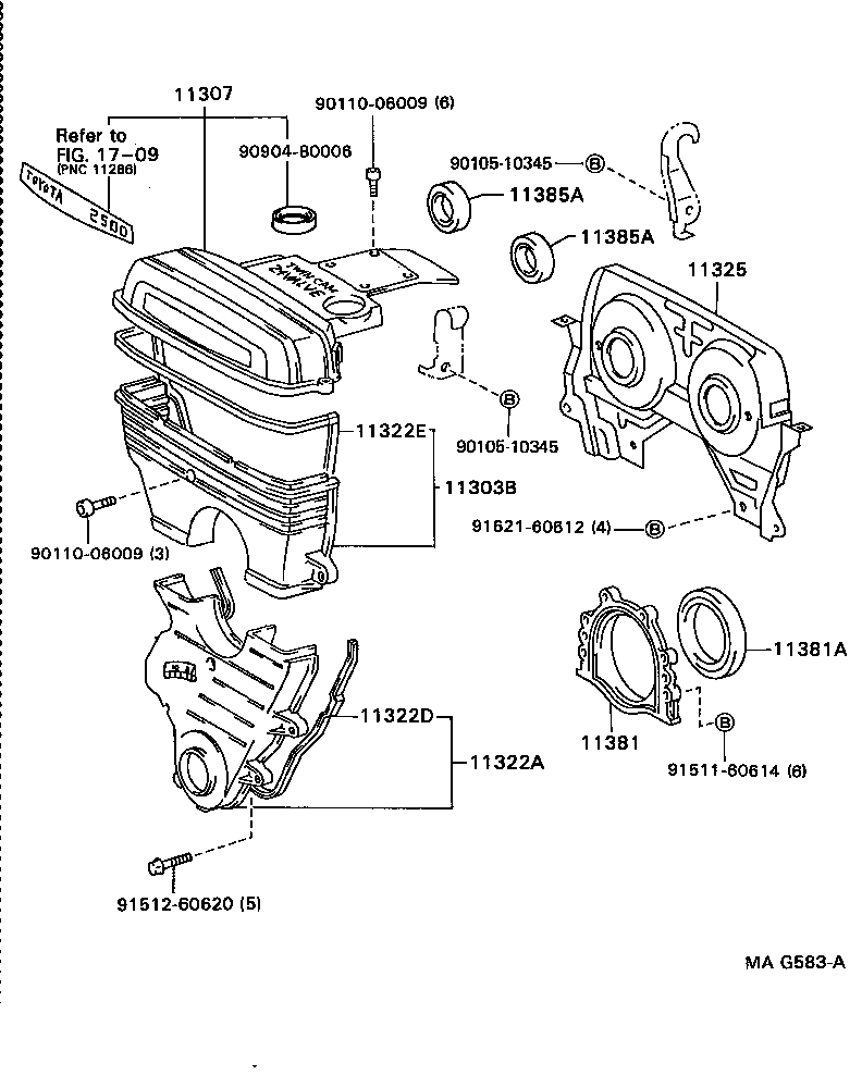 11325-46040 COVER, TIMING BELT, NO.4 product image