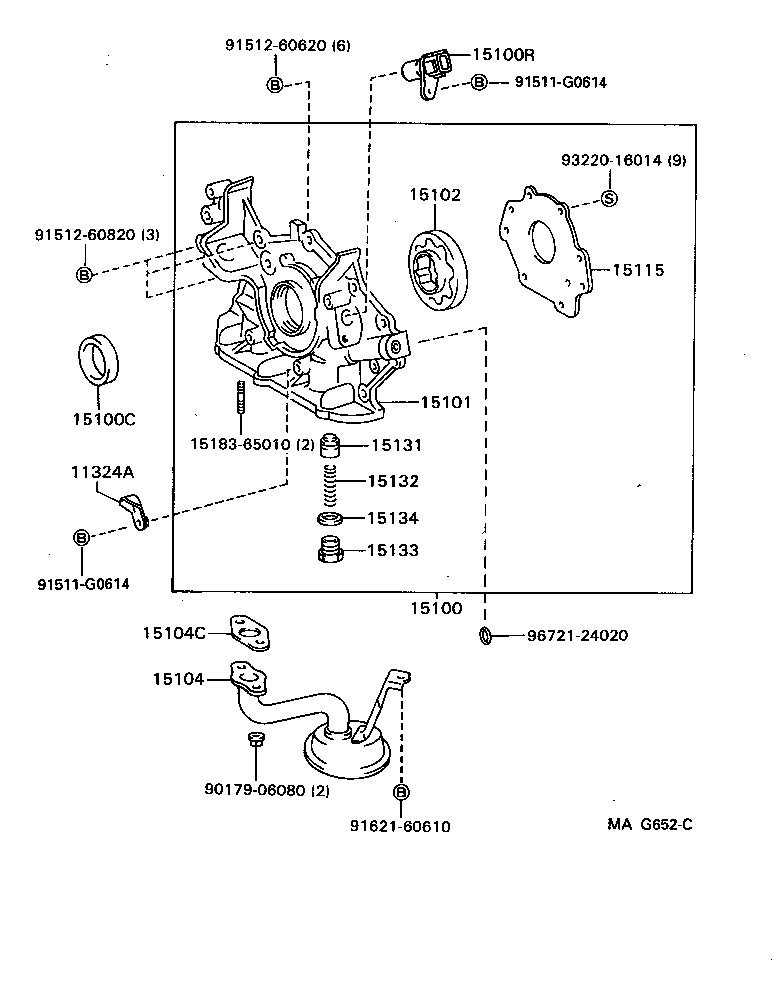 15103-62030 ROTOR SET, OIL PUMP product image