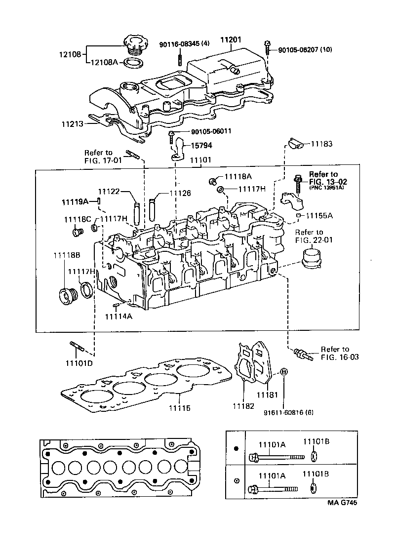 11101-73021 HEAD SUB-ASSY, CYLINDER product image
