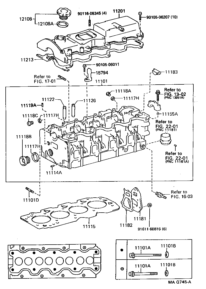 11101-64240 HEAD SUB-ASSY, CYLINDER product image