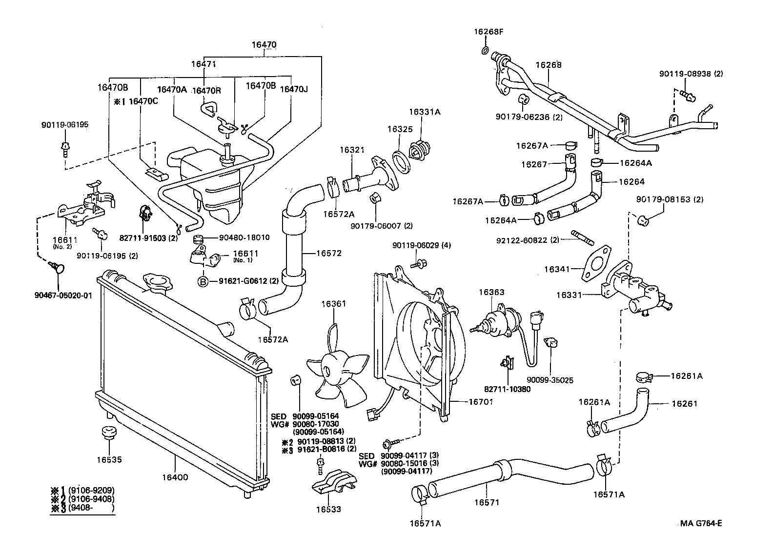 16268-03052 PIPE, WATER BY-PASS, NO.1 product image
