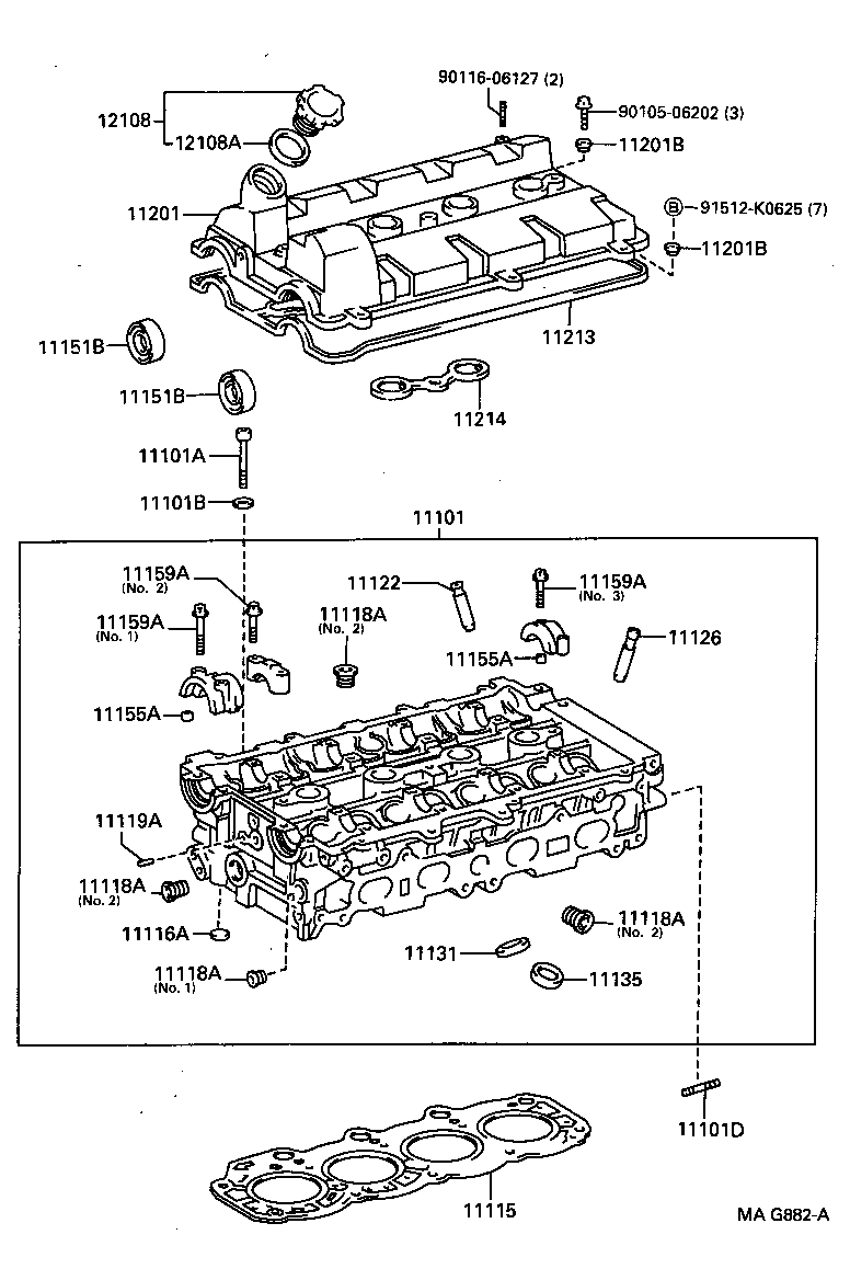 11101-19395 HEAD SUB-ASSY, CYLINDER product image