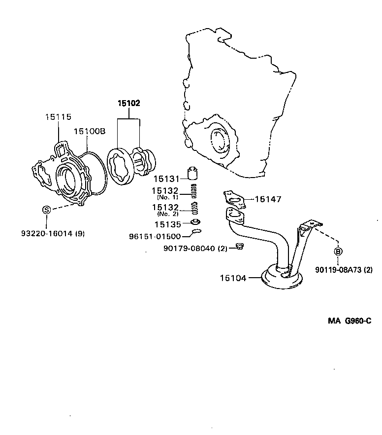 15104-62060 STRAINER SUB-ASSY, OIL product image