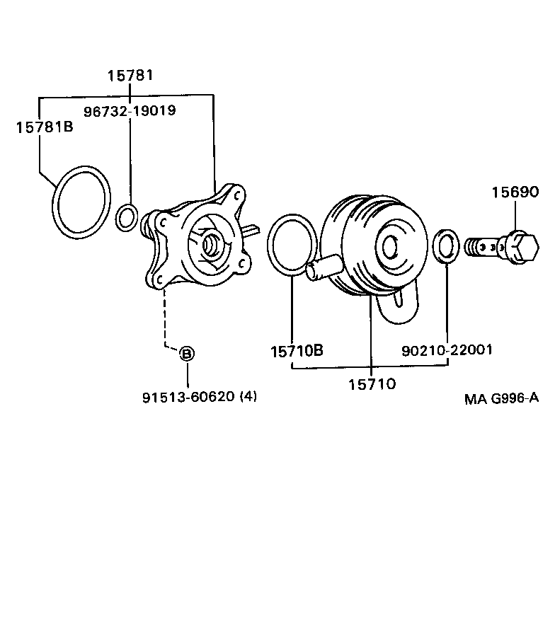 15700-16090 COOLER ASSY, OIL product image