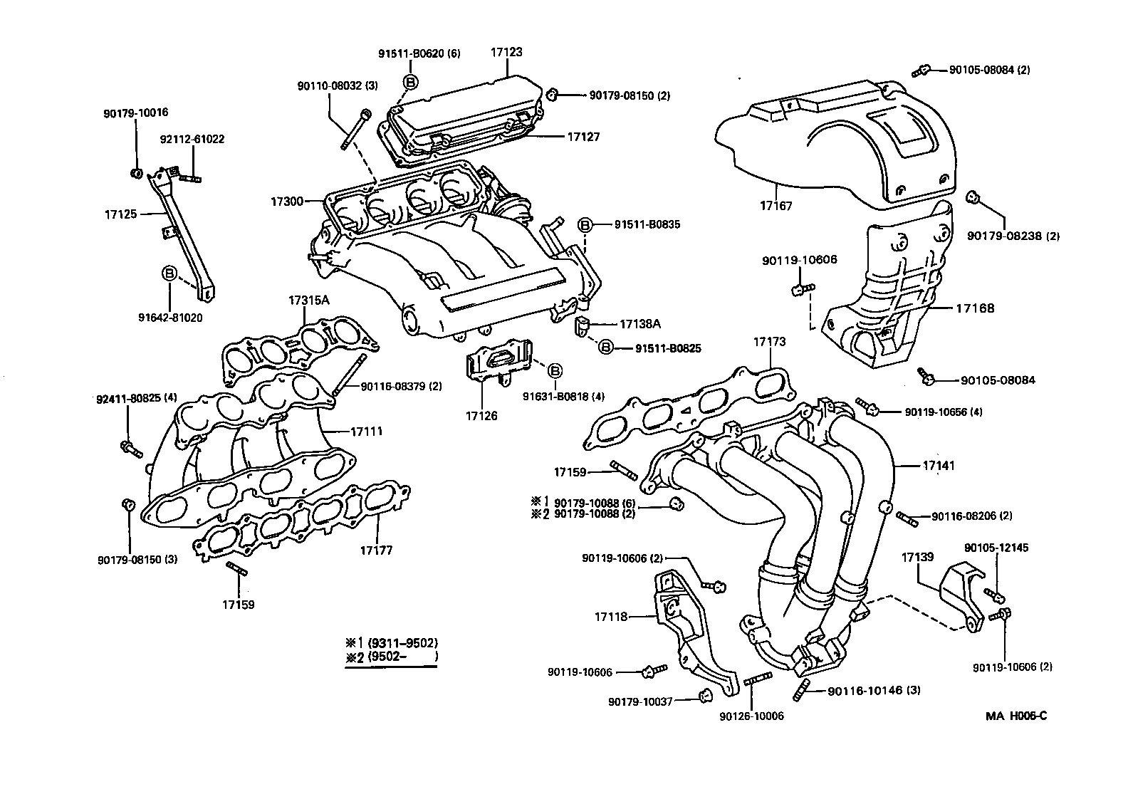 90116-10113 BOLT, STUD(FOR MANIFOLD TO CYLINDER HEAD) product image