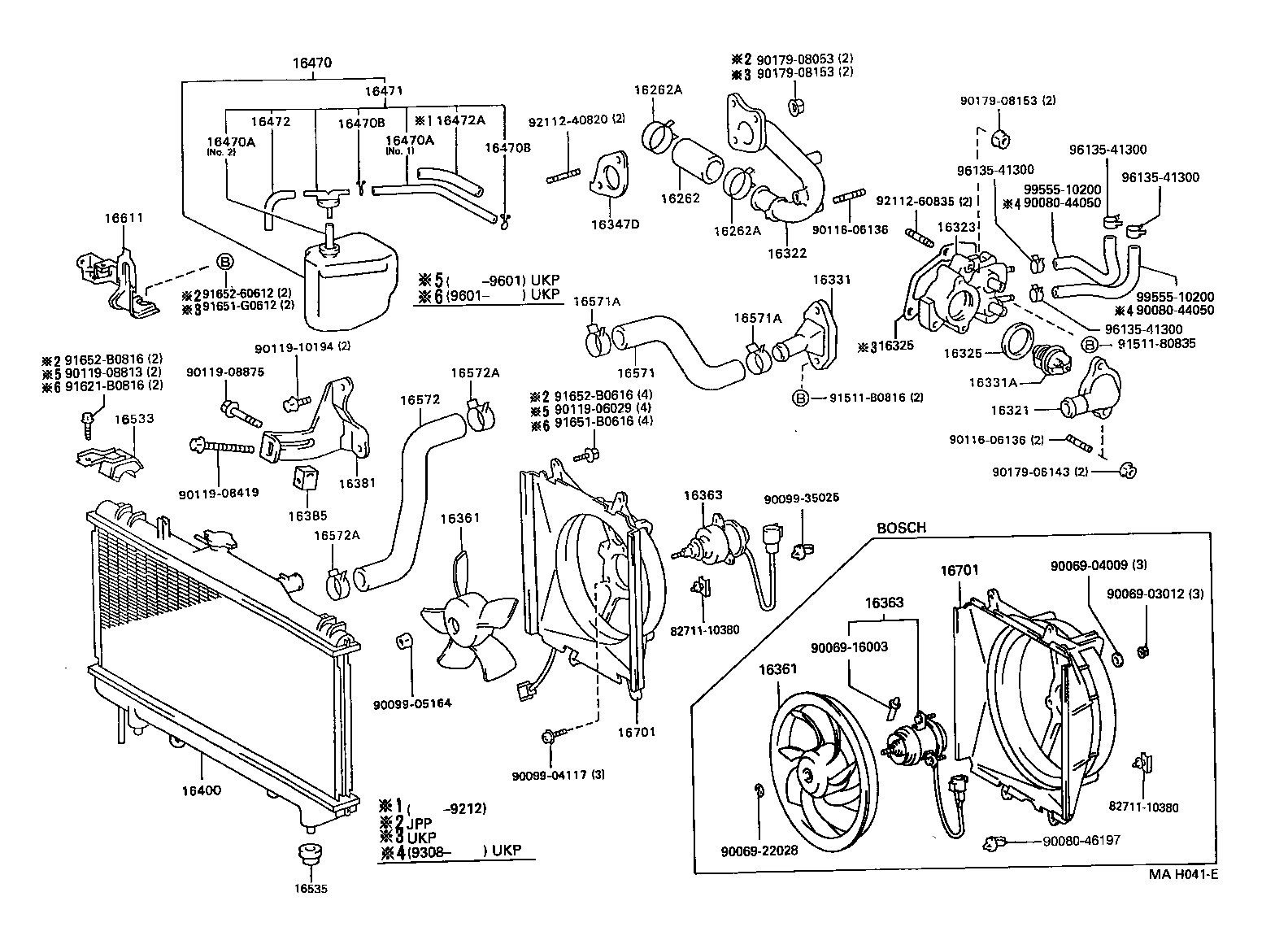 16264-74101 HOSE, WATER BY-PASS, NO.2 product image