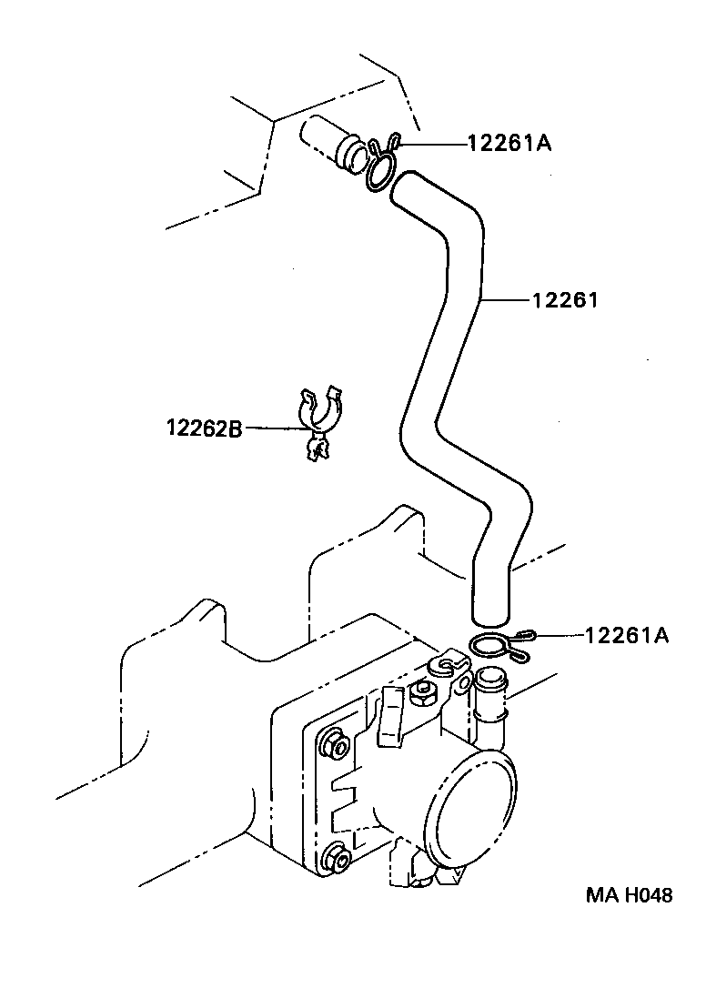 12262-68010 HOSE, VENTILATION, NO.2 product image