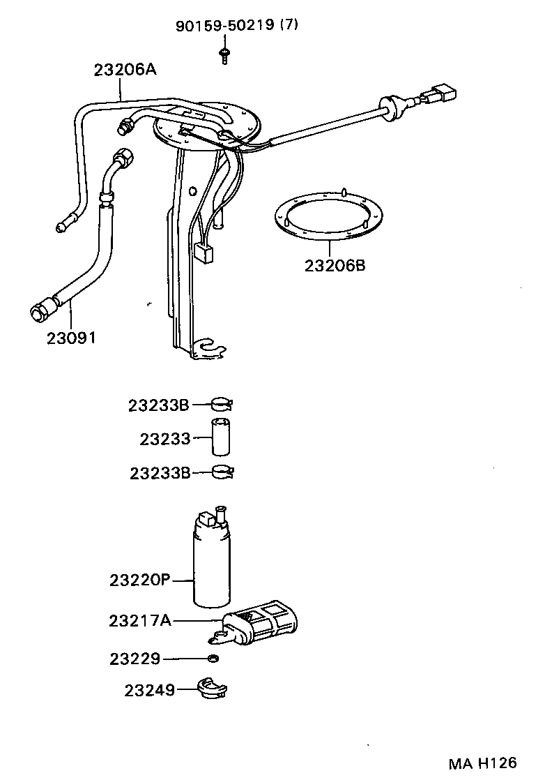 23217-50061 FILTER, FUEL PUMP product image