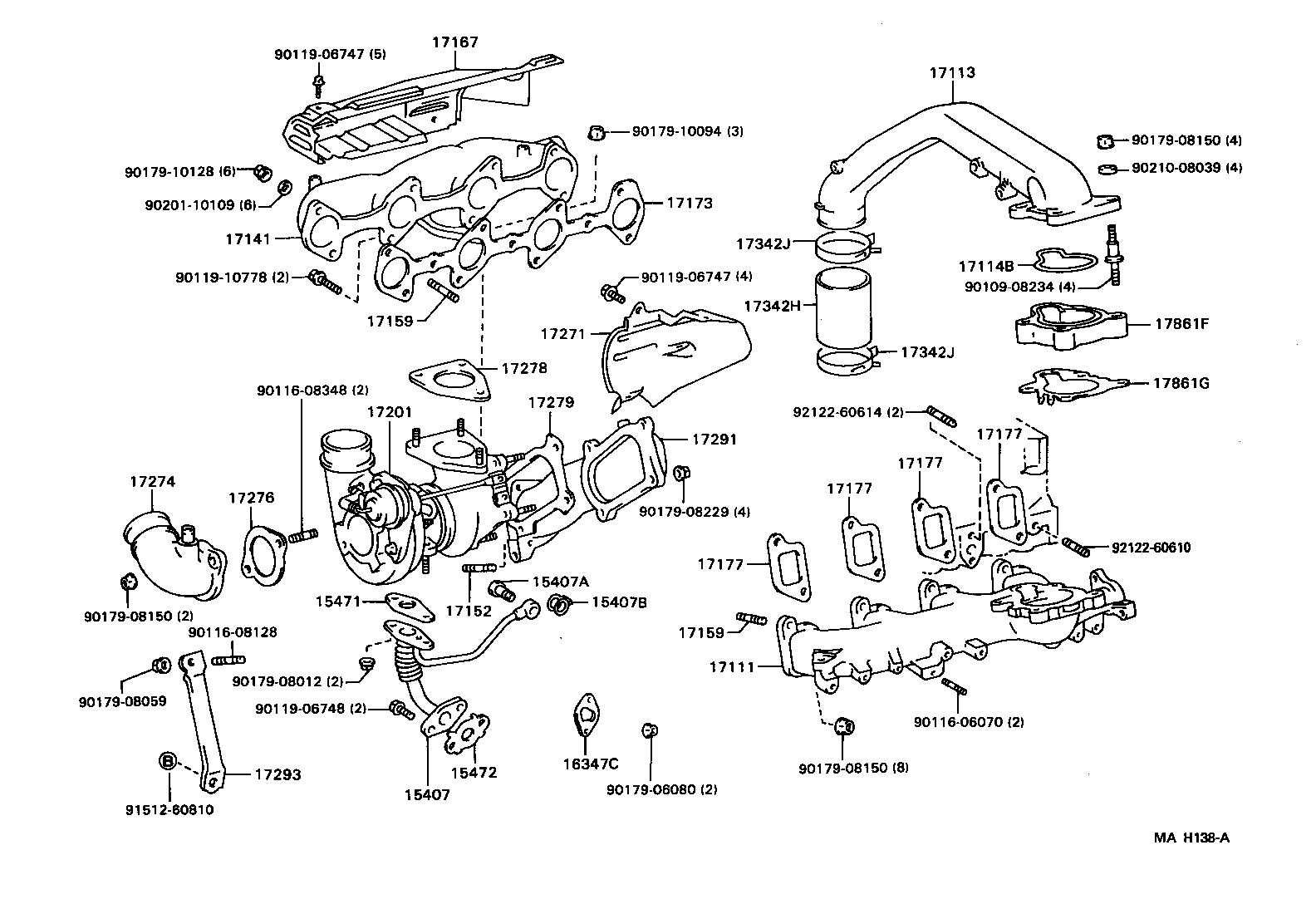 04175-54020 GASKET KIT, TURBOCHARGER product image