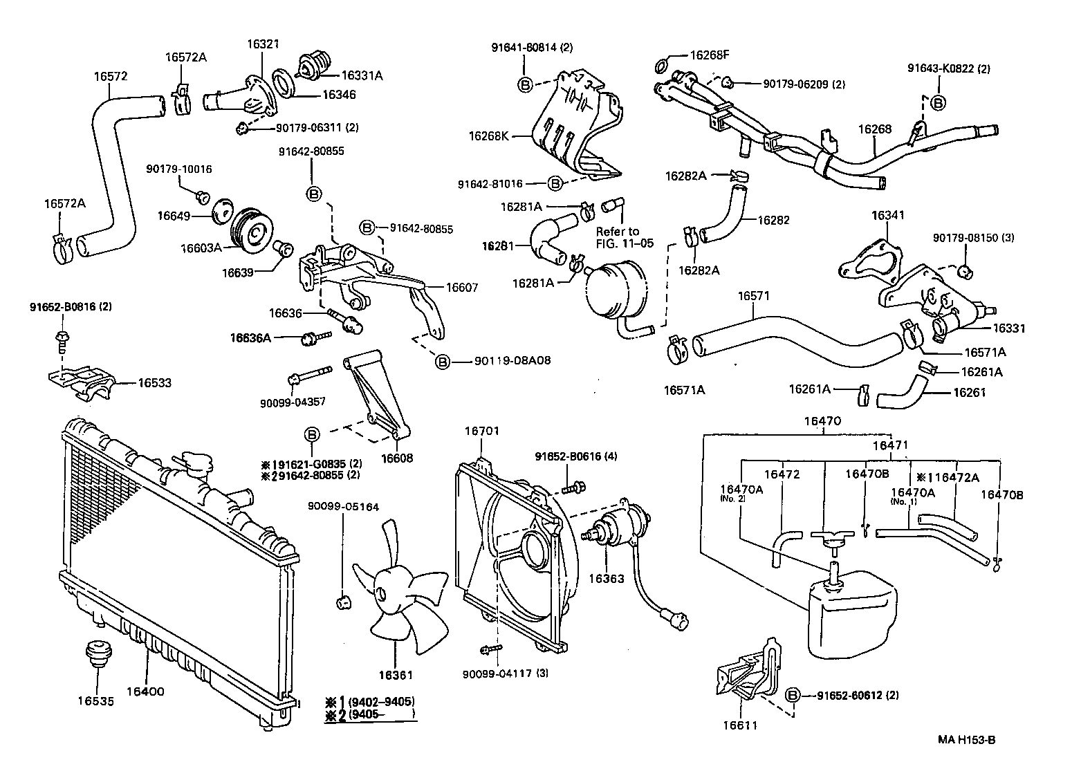 16264-74101 HOSE, WATER BY-PASS, NO.2 product image