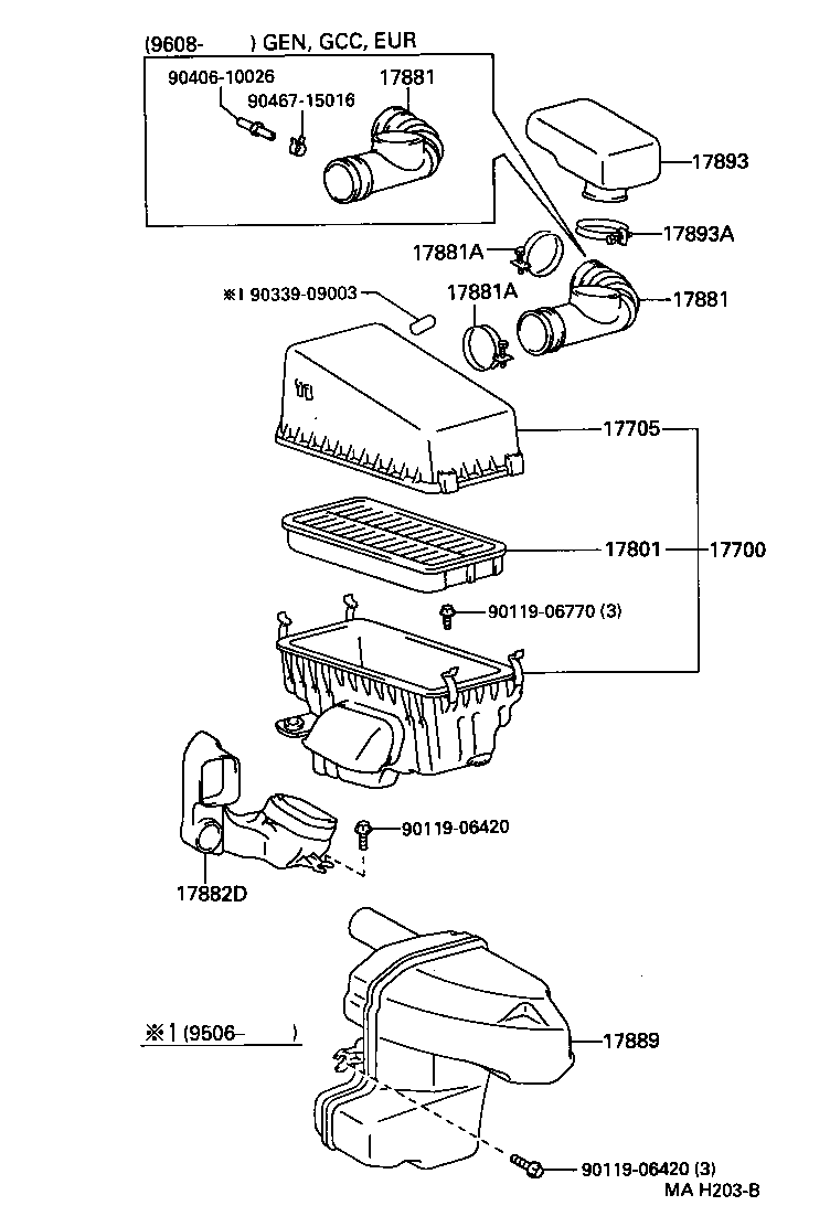 17705-74382 CAP SUB-ASSY, AIR CLEANER product image