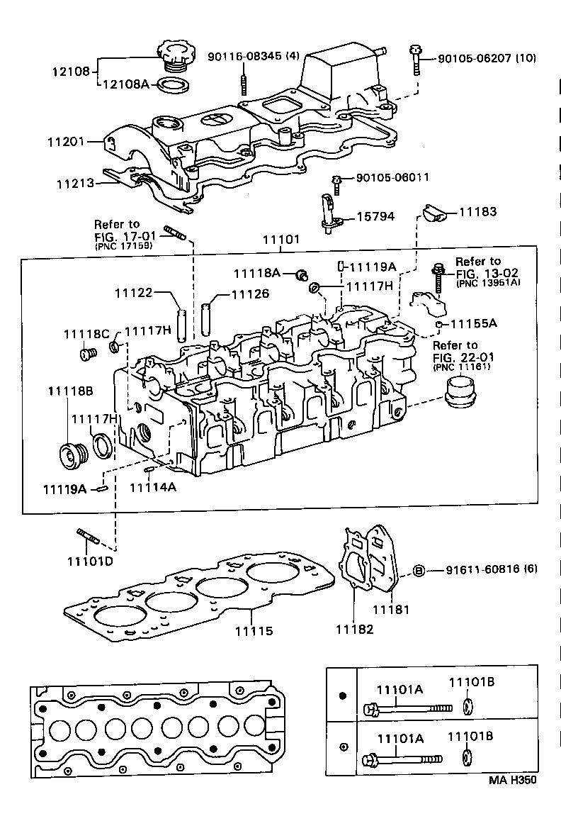 11101-64262 HEAD SUB-ASSY, CYLINDER product image