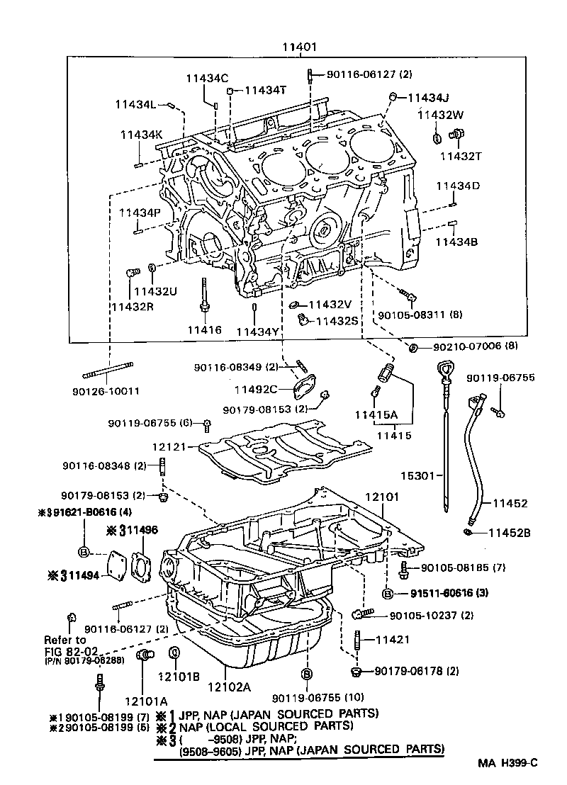 90116-06098 BOLT, STUD(FOR OIL PAN) product image