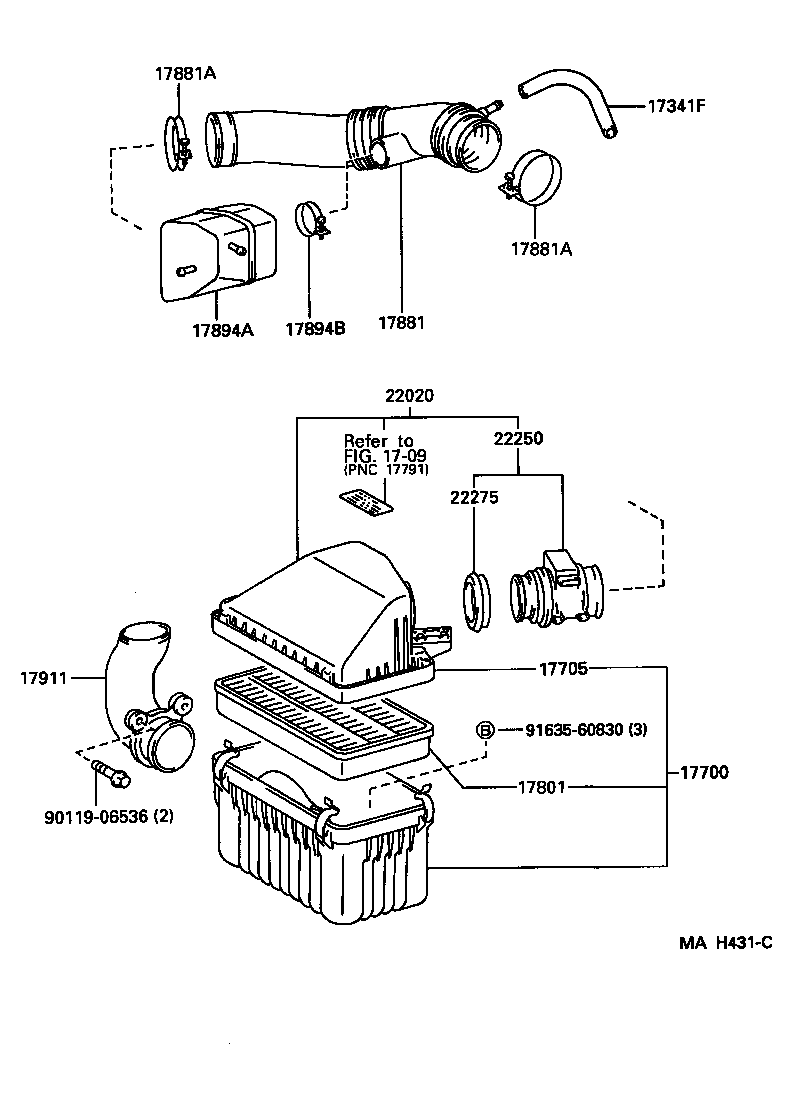 17705-0W021 CAP SUB-ASSY, AIR CLEANER product image