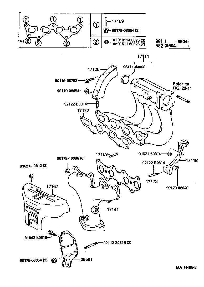 17141-11240 MANIFOLD, EXHAUST product image