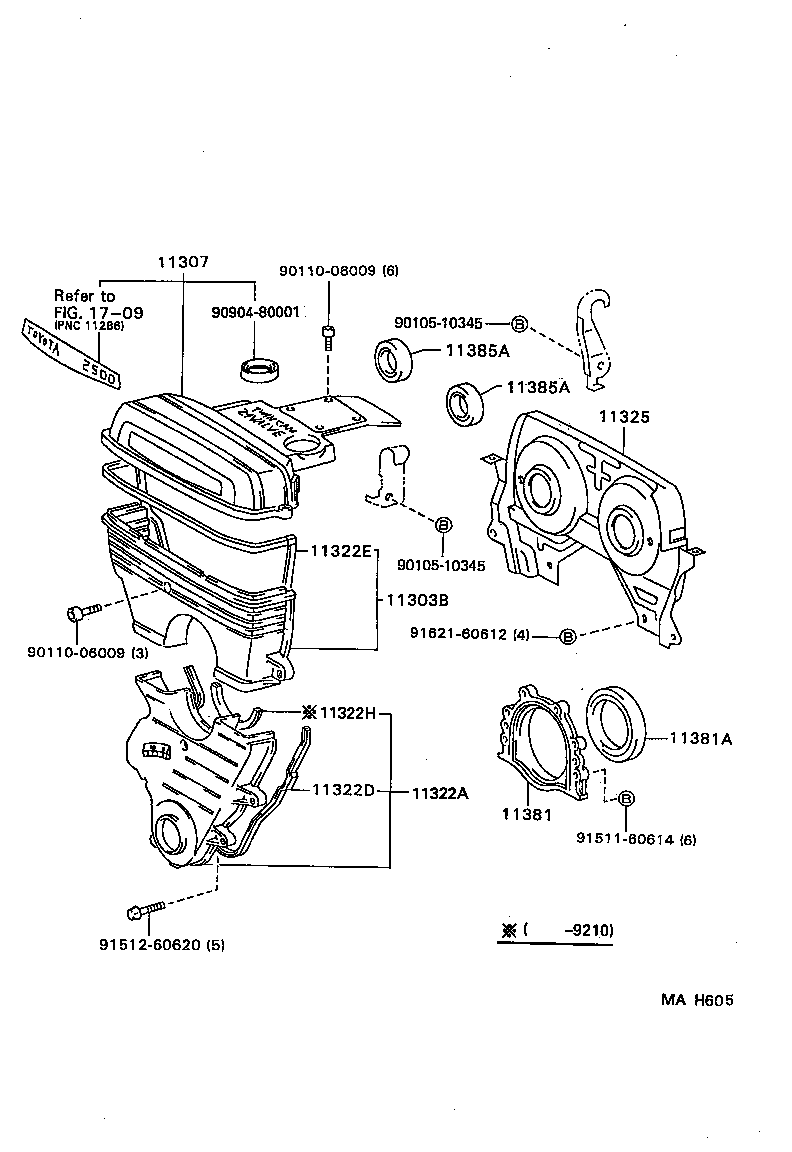 11304-46080 COVER, SUB-ASSY, TIMING BELT, NO.3 product image