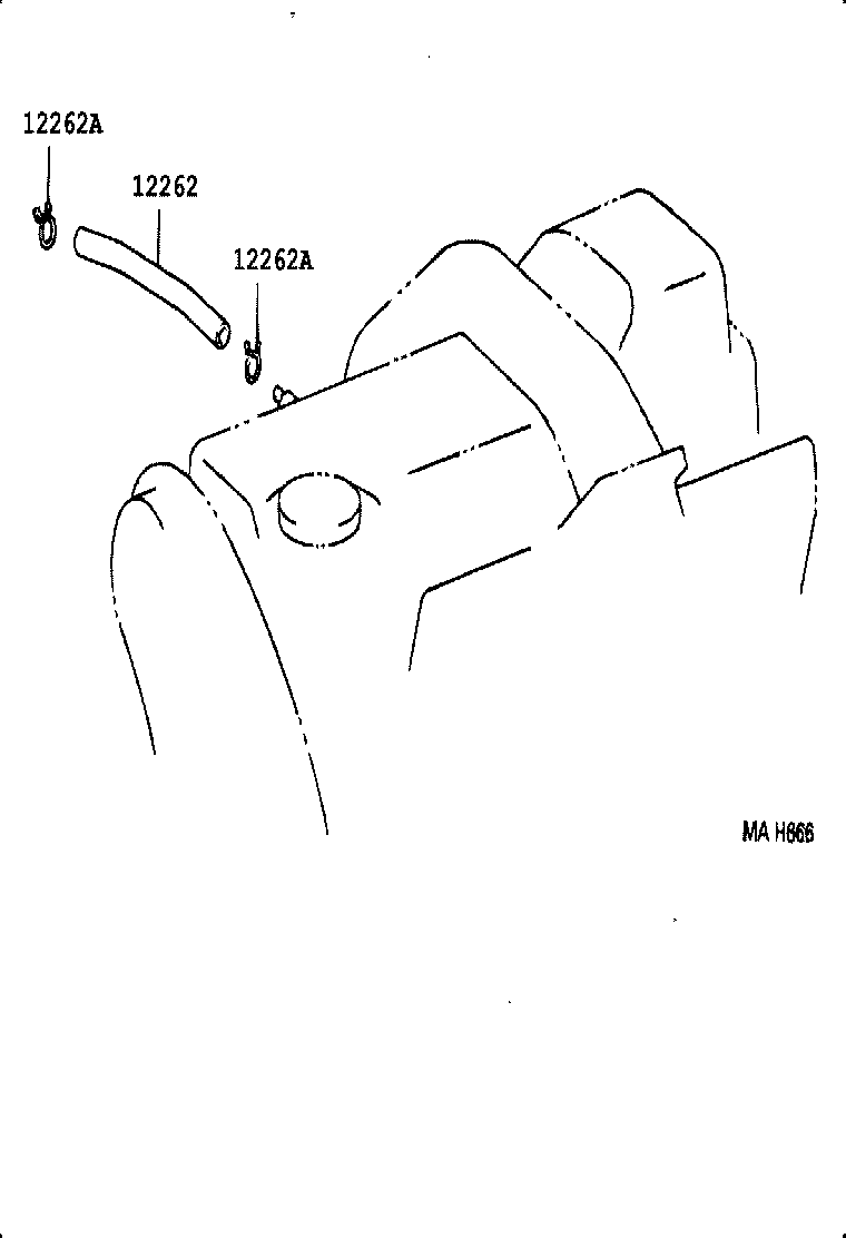 12262-17020 HOSE, VENTILATION, NO.2 product image